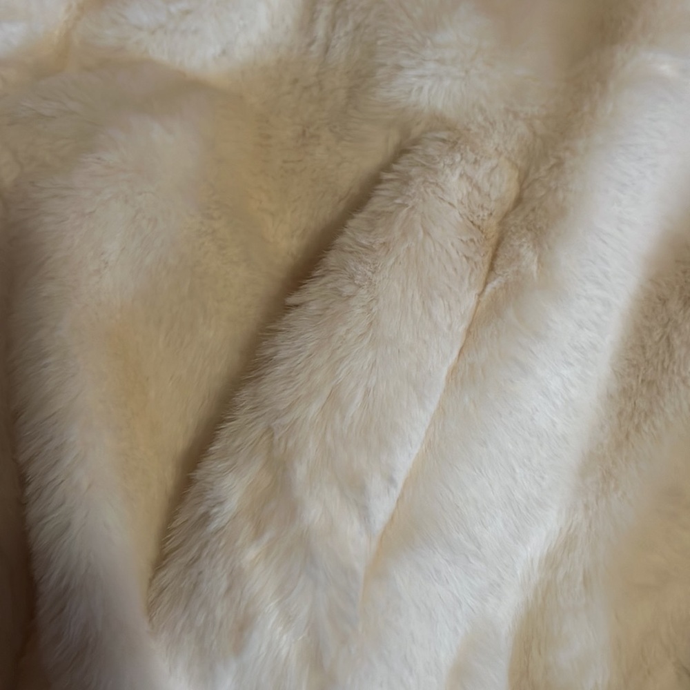 White Faux Fur Hoodie - Picture 6 of 7